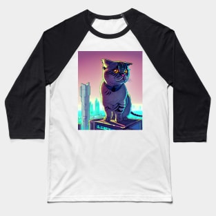 Scottish Fold Cat Baseball T-Shirt